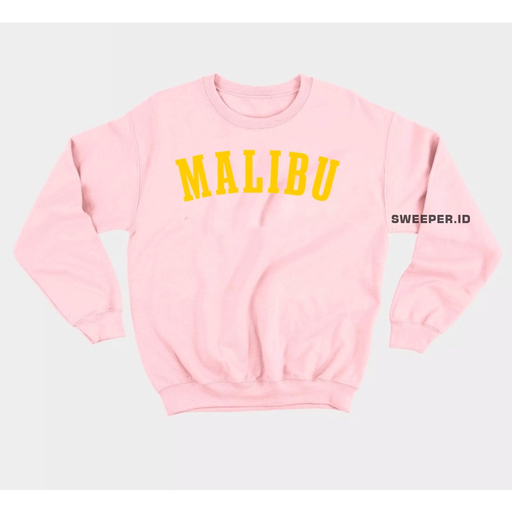 SWEEPER - TERLARIS BASIC SWEATER ARMY MALIBU  PRIA &amp; WANITA M-XL BAHAN FLEECE