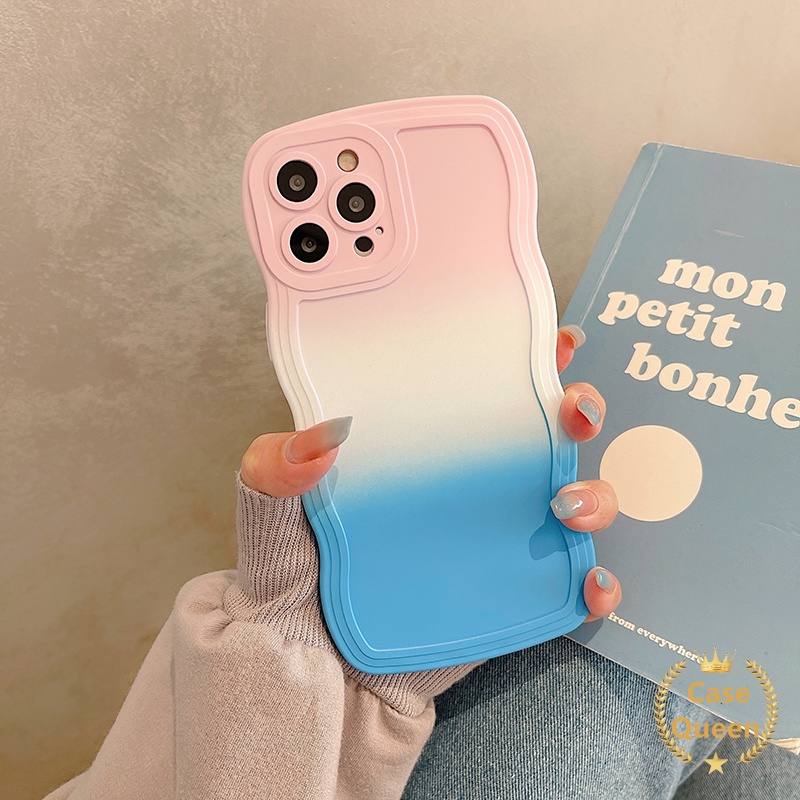 Soft Case TPU Warna Gradasi Untuk Oppo A15 A12 A95 A55 A3s A16K A16 A15s A7 A5s A57 2022 A96 A54 A76 F9 A16E A53 A9 A5 A16s A57 2022 A96 A52 A35 A33E A32