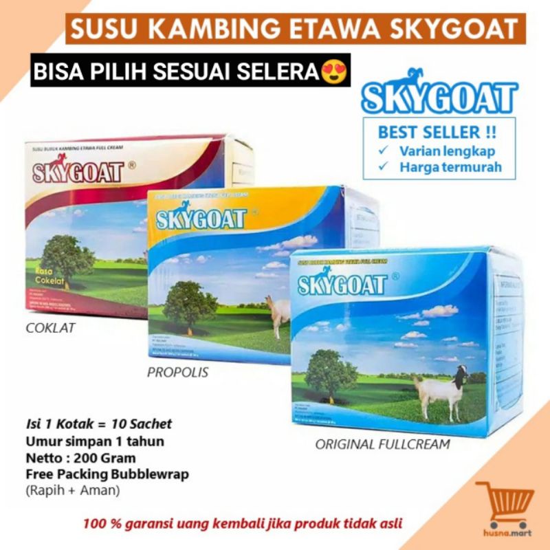 

SKYGOAT SUSU KAMBING ETAWA VANILLA, COKLAT