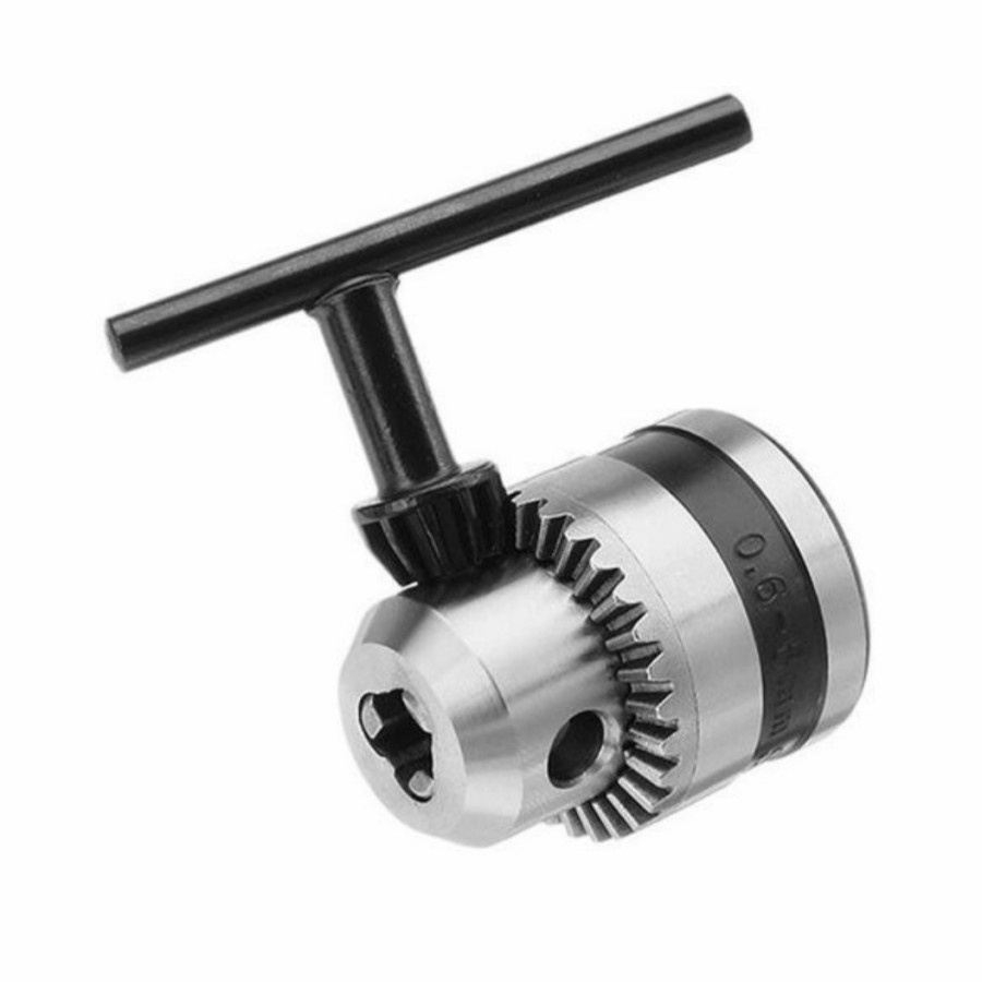 Kepala Bor Besi / Drill Chuck 0,6 - 6 mm 3/8 24UNF + Kunci 10 mm