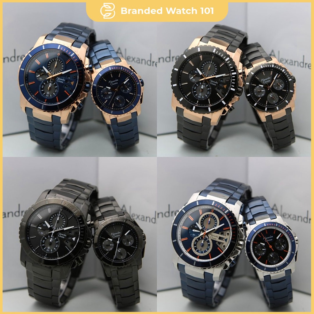 ORIGINAL Jam Tangan Couple Alexandre Christie AC 6455 / AC6455 / 6455 Garansi Resmi 1 Tahun.