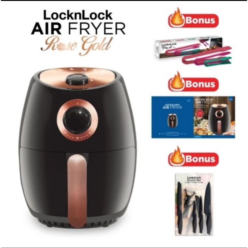 Lock n Lock Air Fryer Rose Gold + Bonus