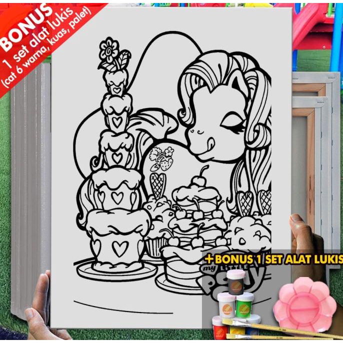 

Kanvas Lukis Outline My Little Pony 4 30x40 cm MEL1118