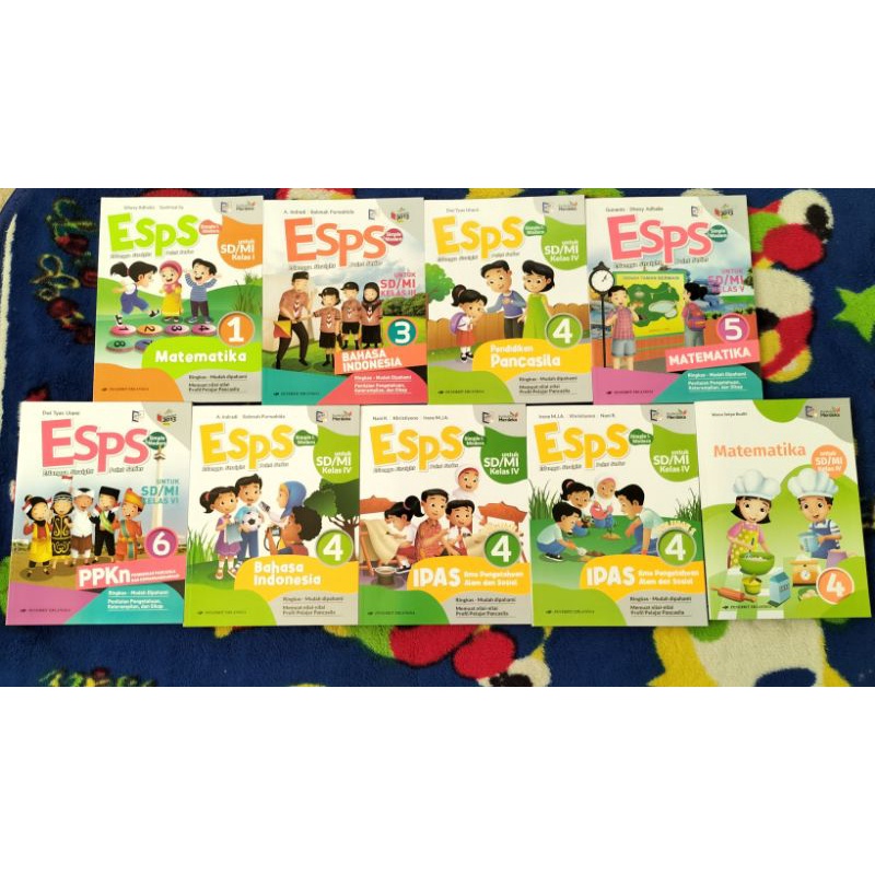 ORIGINAL BUKU ESPS MATEMATIKA KELAS 1 DAN 4 BAHASA INDONESIA KELAS 3 DAN 4 PENDIDIKAN PANCASILA KELA
