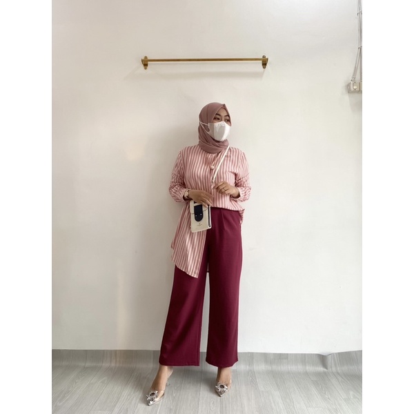 OLIVIA CULLOTE | KULOT WANITA CELANA PANJANG HIGHWAIST 7/8