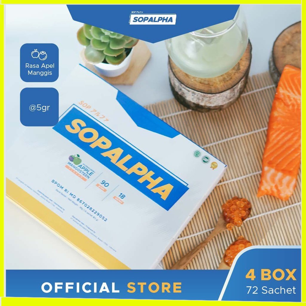 SOPALPHA - Rasa Apel Manggis 4 Box BPOM HALAL ORIGINAL ORI ASLI OFFICIAL STORE DARENSGOWN MAKASSAR