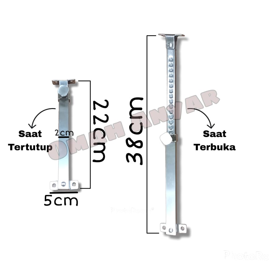 Ramskar Lamskar Engsel Hak Angin Jendela SS Stainless Steel Muller