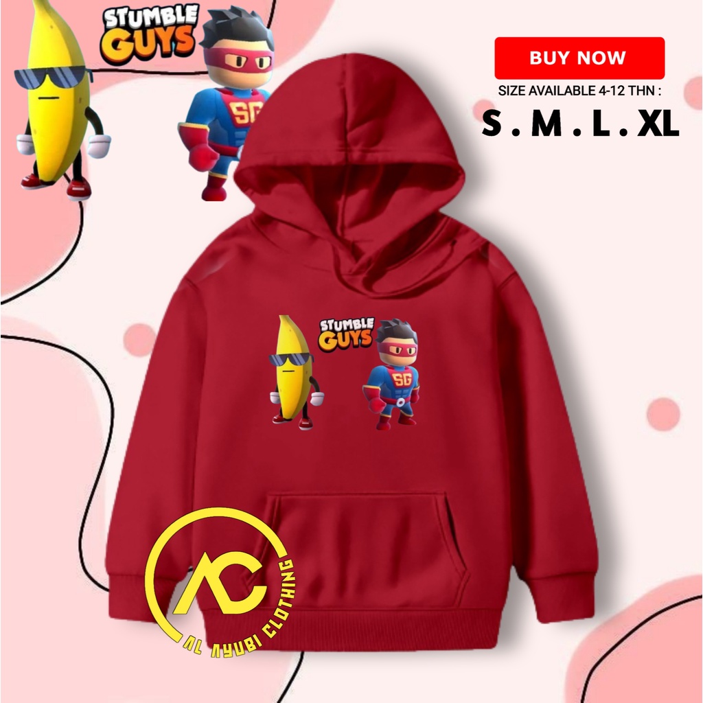 Jaket Hoodie Anak Stumble Guys Skin Legendaris / Hoodie Anak Stumble Guys Skin Pisang / Skin Banana 