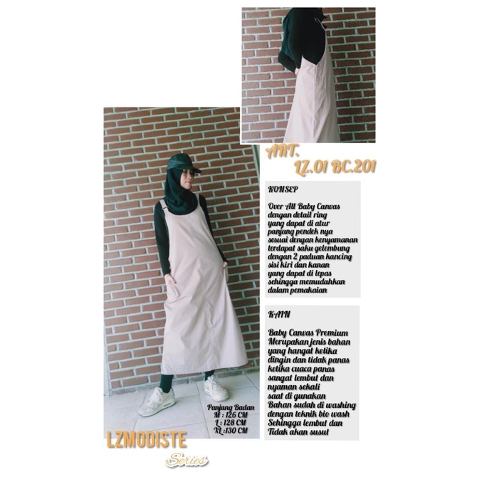 Overall Wanita/Overall Muslim/Overall Polos/Overall Saku Sisi