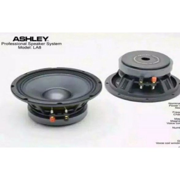 speaker komponen Ashley LA8 / LA 8 / LA-8 8 inch