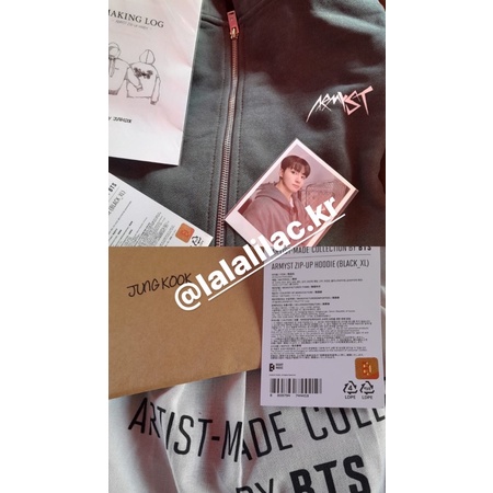 [Booked] JUNGKOOK ARMYST ZIP-UP HOODIE (GREY)