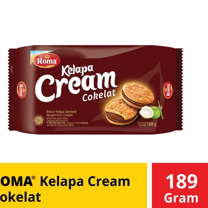 

KODEi7I2u--Roma kelapa cream biskuit kelapa dengan cream coklat 180 gr