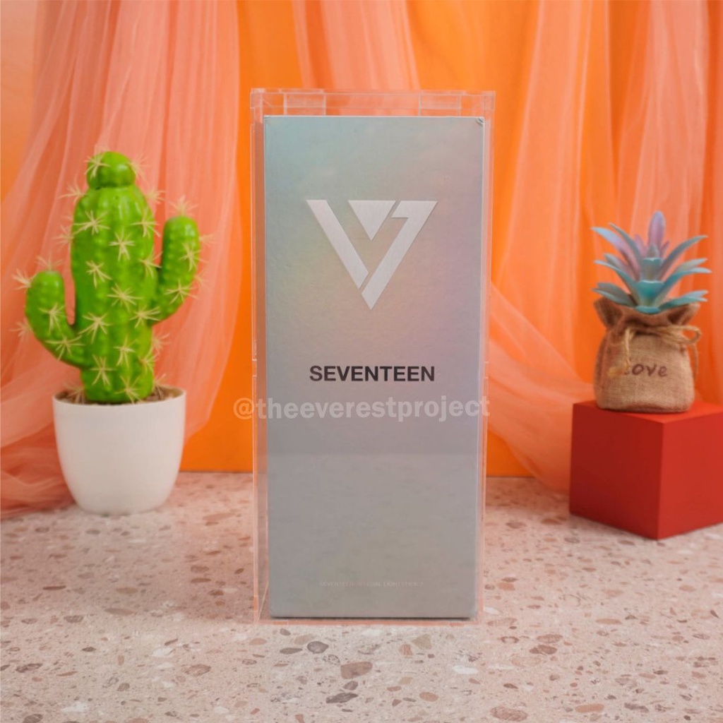 Box Lightstick Akrilik SEVENTEEN VERSI 2 / Lightstick SEVENTEEN / Box Akrilik Tempat Box Lightstick 