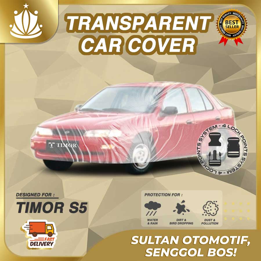 Body Cover Mobil Plastik TEBAL Sedan Timor S5 Series WATERPROOF