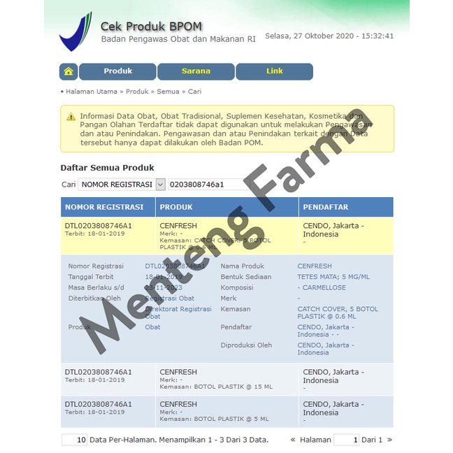 Cendo Cenfresh Minidose 0.6 mL Isi 5 Botol - Obat Tetes Iritasi Mata