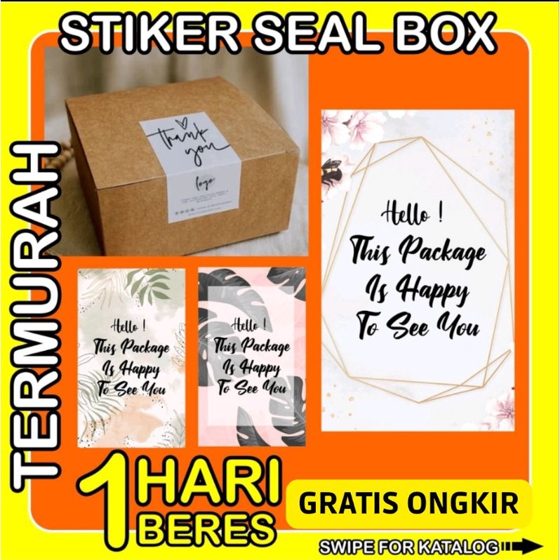 Jual Cetak Stiker Label Ucapan Custom Ucapan Terimakasih Kemasan Sealbox Olshop Kue Makanan 6345