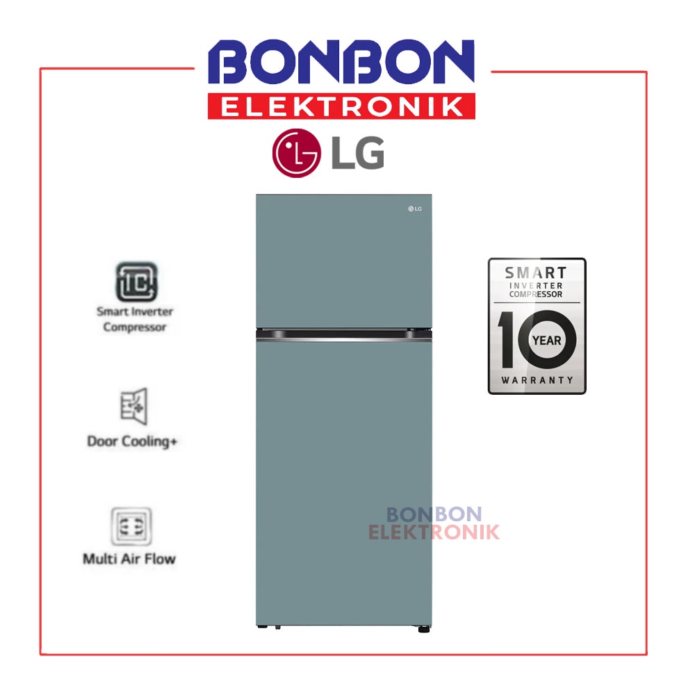 LG Kulkas 2 Pintu Macaron 374L GN-B372PQGM /GN B372PQGM Smart Inverter