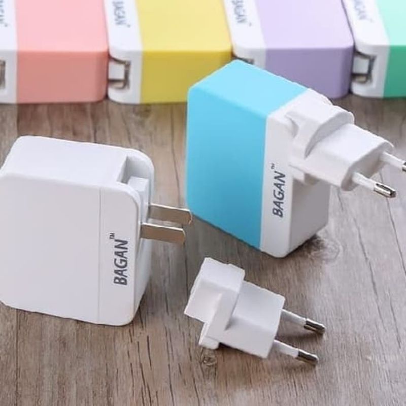 ADAPTOR/BATOK CAS BAGAN BG-A408 (4USB) POWER PLUG 2IN1