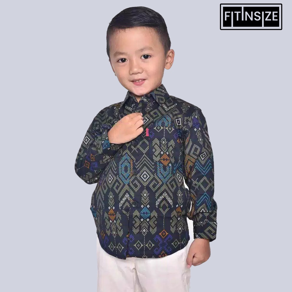 Baju Batik Anak Songket Modern