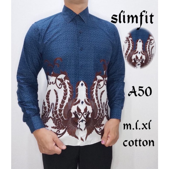 Kemeja Batik Slim Fit Kemeja Katun Kemeja Mewah Kemeja Pria