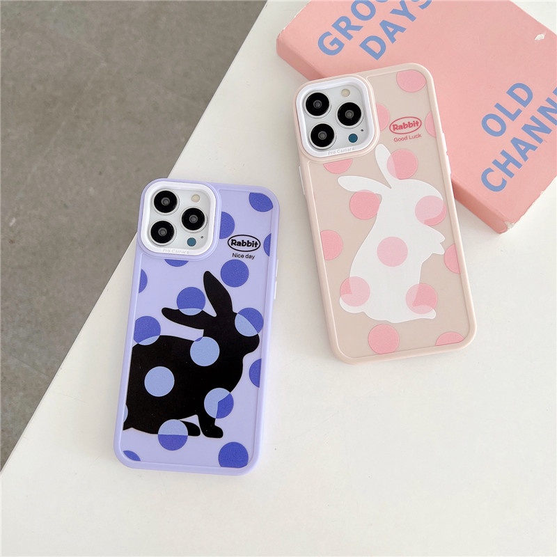 Soft Case Silikon Motif Kelinci Untuk IPhone 14 13 12 11 Pro Max X XR