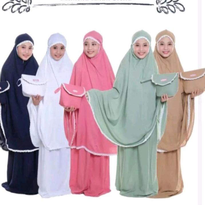 Langsung Kirim Mukenah polos anak 7-13 tahun terbaru 2022 / mukena anak perempuan / mukenah anak 10 