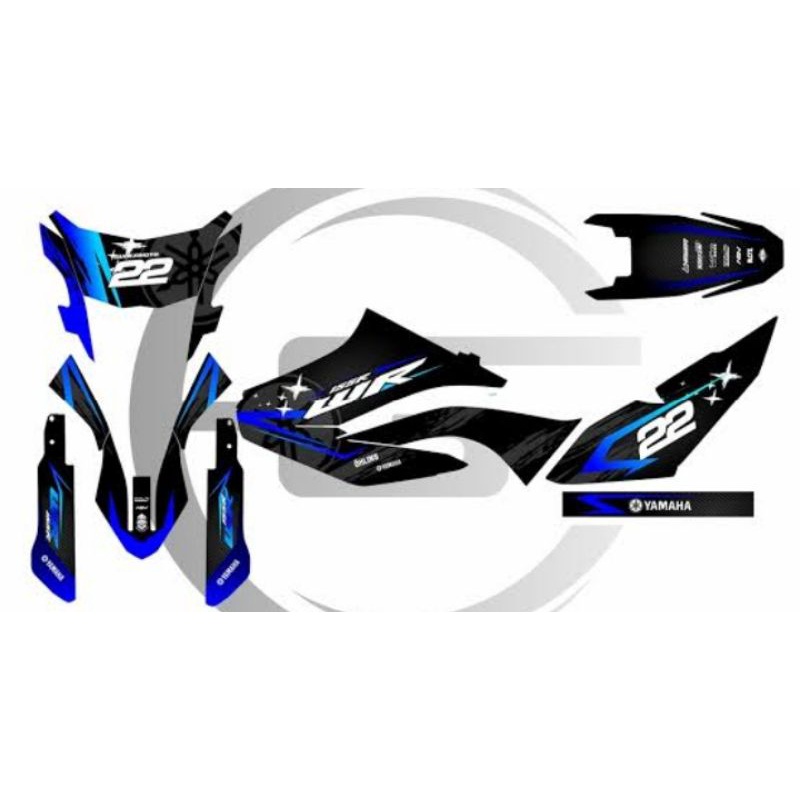 DECAL STIKER CUSTOM BUAT MOTOR WR 155