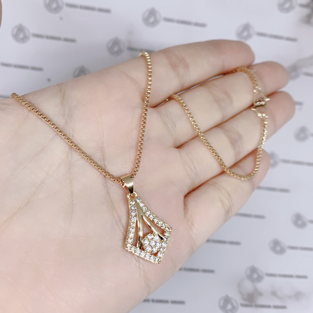 Kalung Xuping Gold Perhiasan Fashion Wanita liontin Love Full Mata *03