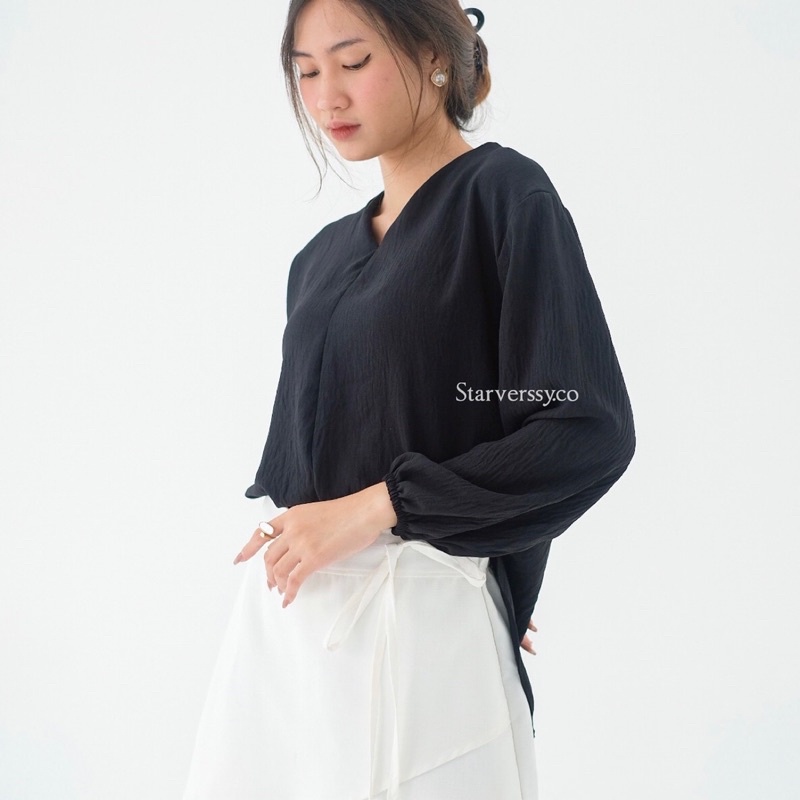 Baju Atasan Basic Wanita V-Neck by Starverssy.co