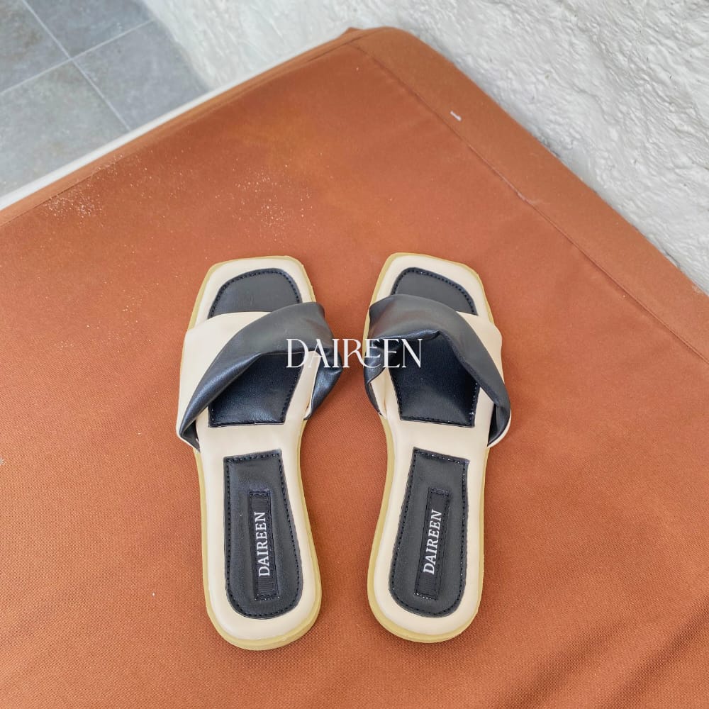 DAIREEN sandal wanita Flat Loona premium best seller model terbaru 2022 warna black green Sage apricot blue and purple ukuran 37-40