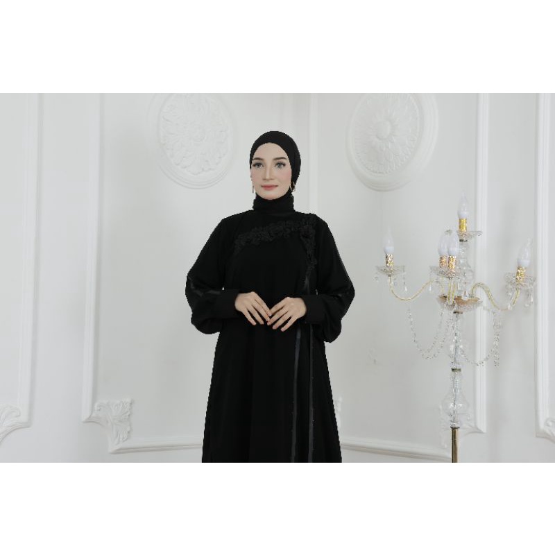 Gallery Exclusive Abaya Hitam Syari Gamis Bordir Turkey Dubai Safira