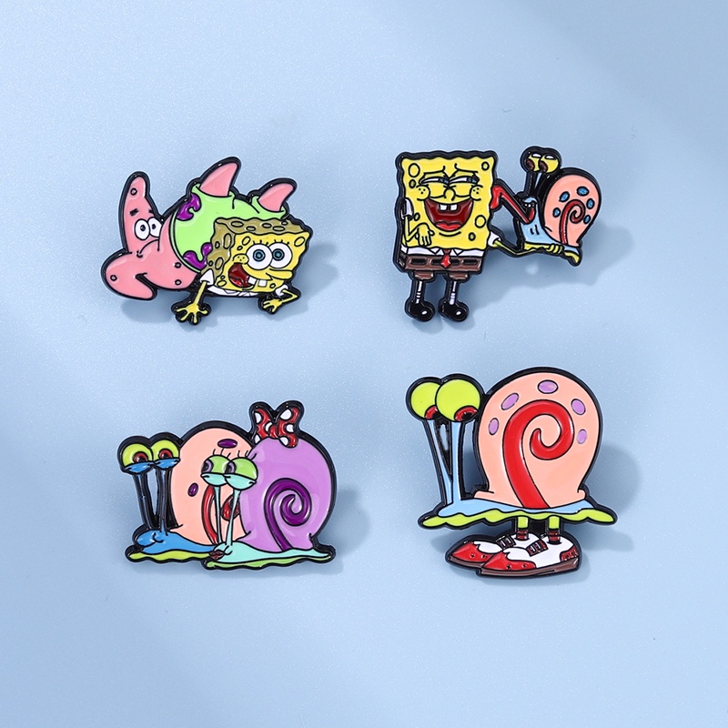 Bros Pin Desain Anime SpongeBob SquarePants Untuk Aksesoris Pakaian