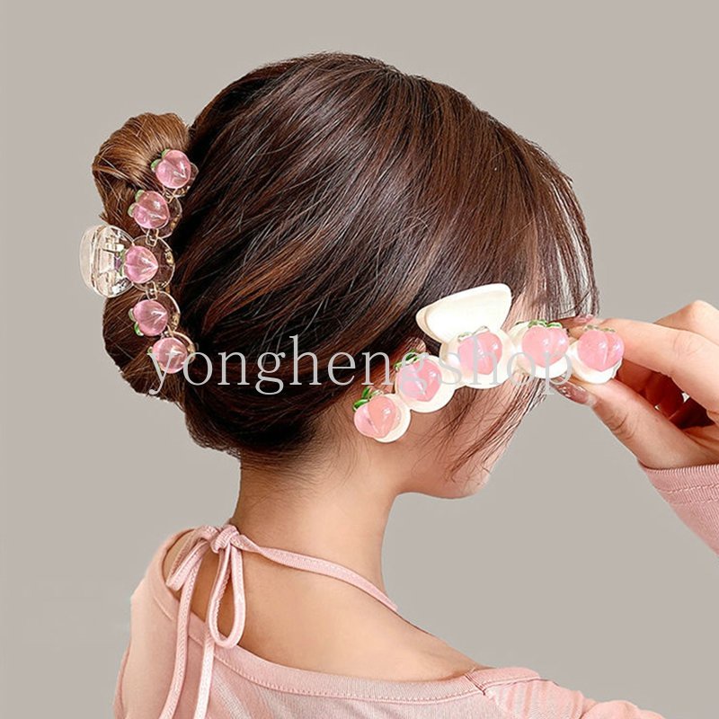 Jepit Rambut Model Cakar Desain Kepiting Warna Pink Peach Untuk Wanita