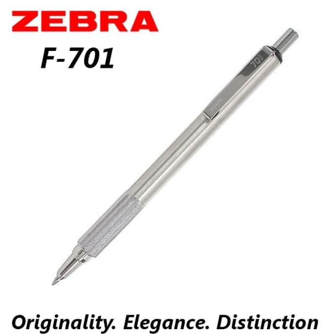 

[COD] ATK0659ZB Pulpen F-701 Zebra Body Stainless Pen F701 ballpoint Pen TERMURAH Kode 242