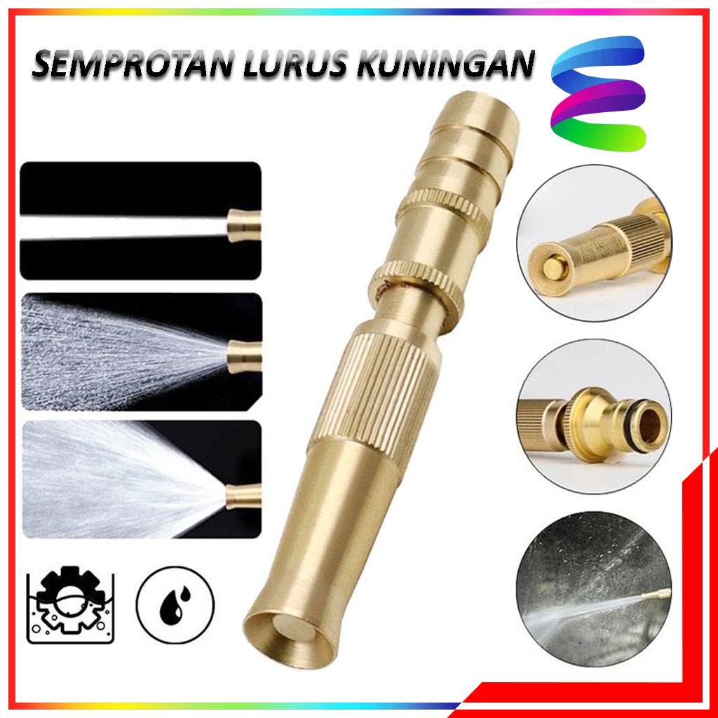 Kepala Semprotan Air Lurus Kuningan Nozzle Spray Kuningan / Semprotan Taman Nozzle Sprayer