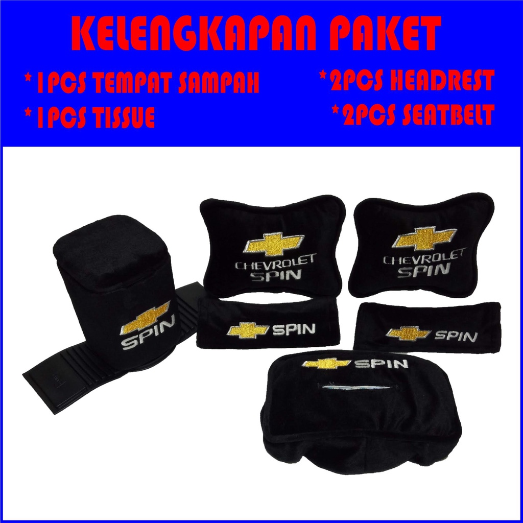 BANTAL LEHER MOBIL SPIN TEMPAT SAMPAH MOBIL SANDARAN JOK MOBIL CHEVROLET AKSESORIS MOBIL INTERIOR