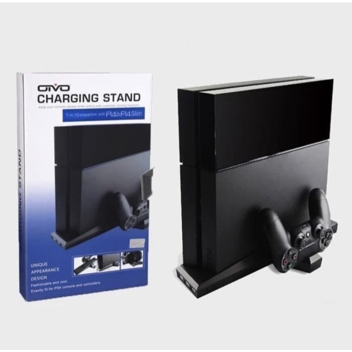 Cooling Fan PS4 Charging Vertical Stand Dock Fat &amp; Slim Kipas PS4 FAT &amp; Kipas PS4 SLIM Vertical Stand Dock Fat &amp; Slim 7 IN 1