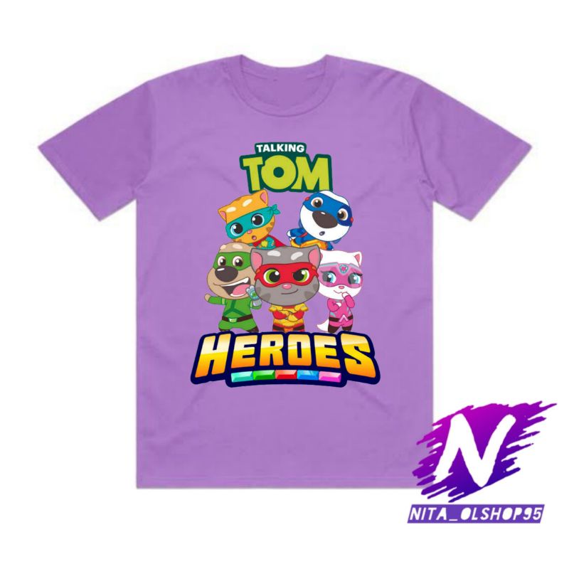 talking tom friends kaos anak my talking tom friends game heroes baju kucing tom and friends