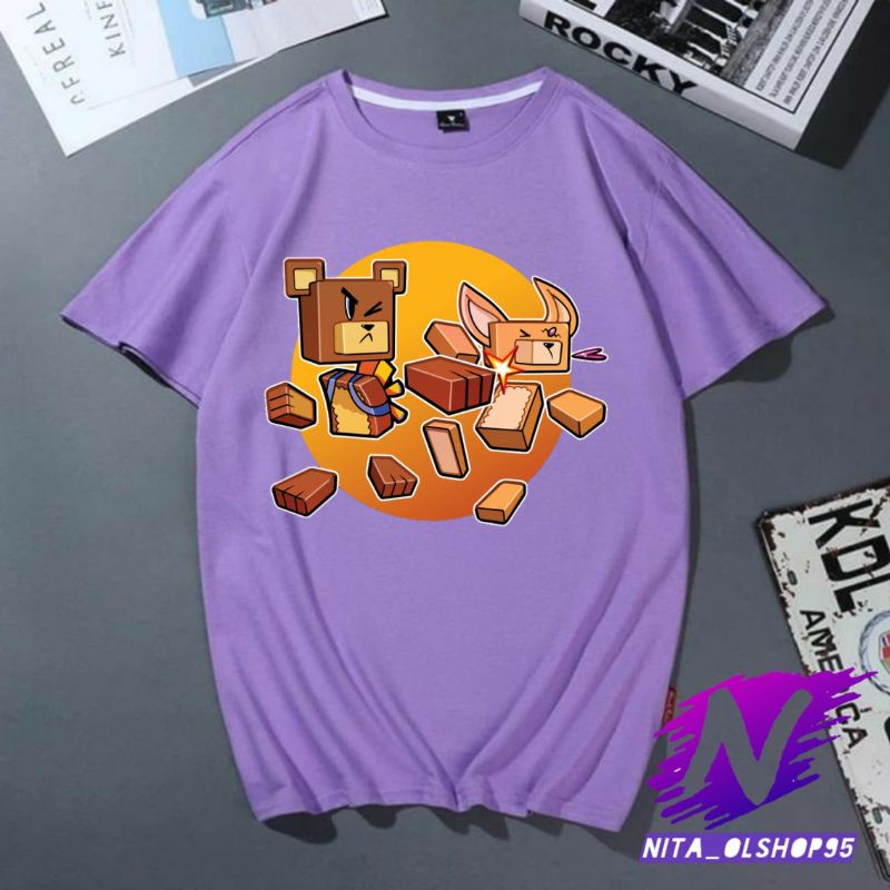 kaos anak super bear adventure baju anak super bear minecraft roblox