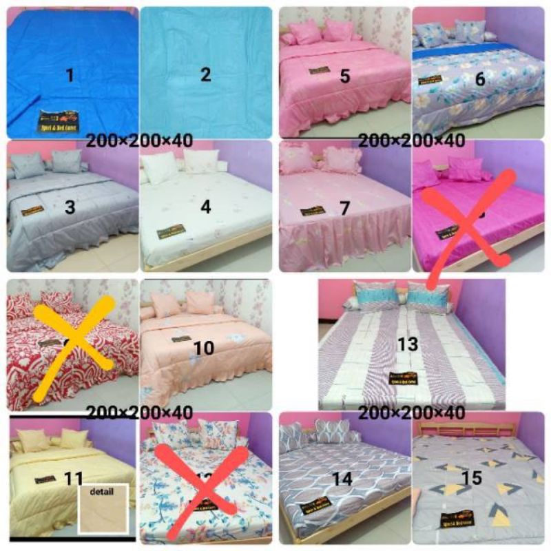 Sprei Kain Perca My Love size 200x200 Tinggi 40