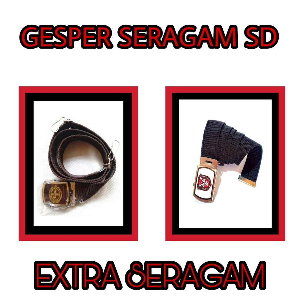 Ikat pinggang sekolah gesper Kelas SD SMP SMA PRAMUKA bahan kanvas polyester berkualitas termurah