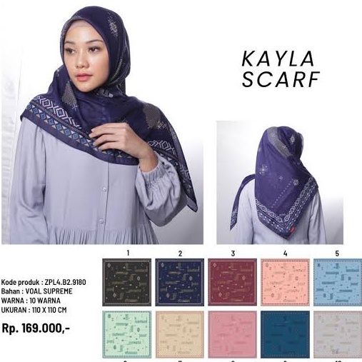 Zoya Kayla Scraf Hijab Segi Empat