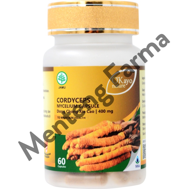 O'Kayo Nature Cordyceps Mycelium Capsule (Dong Chong Xia Cao) - Suplemen Kesehatan Paru dan Ginjal