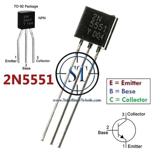 Transistor 2N 5551 NPN TO-92 2N5551 150V 600mA Amplifier High Voltage 2N-5551