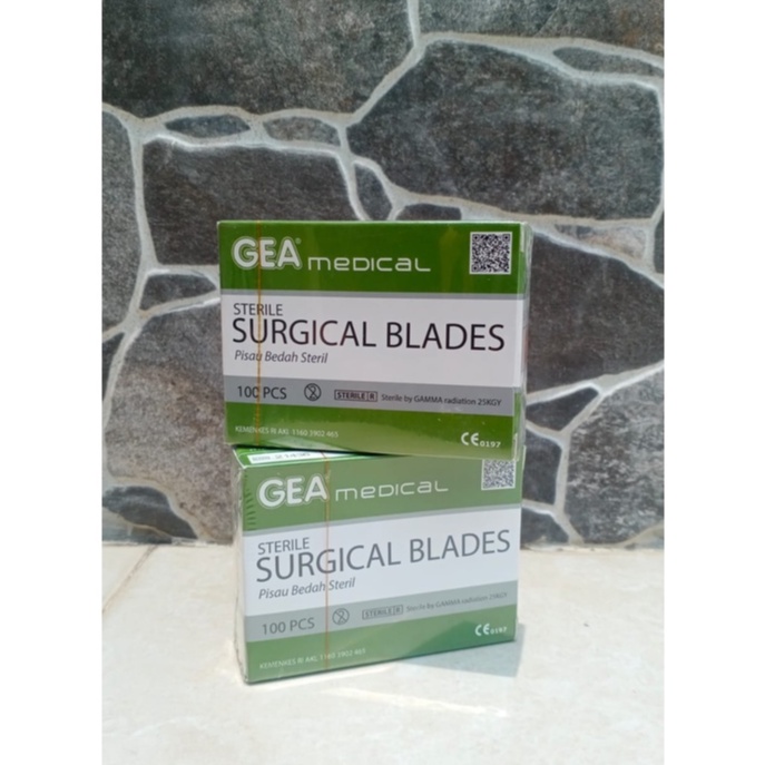 Surgical Blade Pisau Bedah Gea Medical Bisturi Mata Pisau Operasi Per Box No 10 11 15 20 21 22 23 24