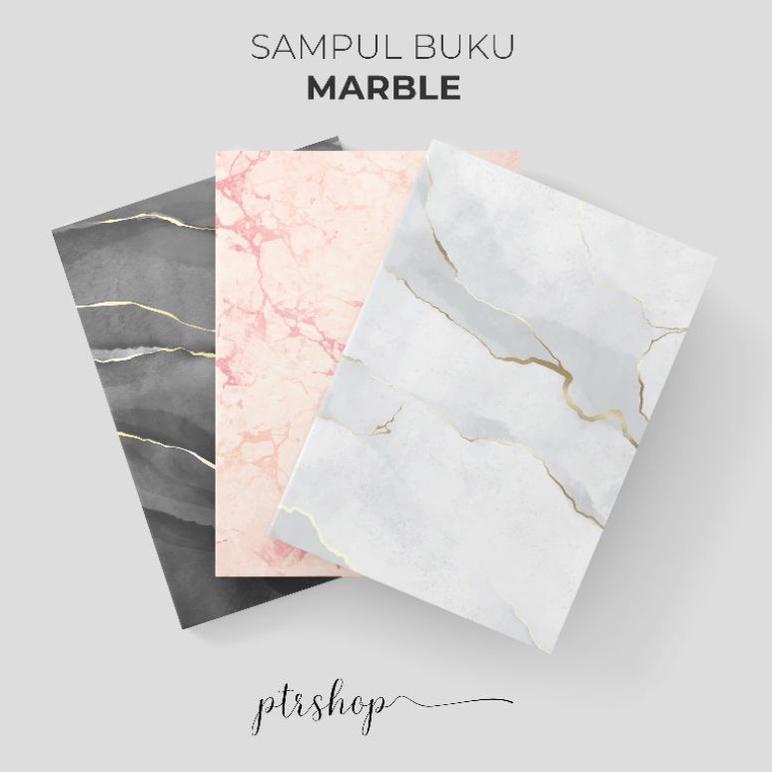 

STOK BANYAK ㊋ PROMO SAMPUL BUKU BOOK COVER A5/B5 MARBLE EDITION ✯