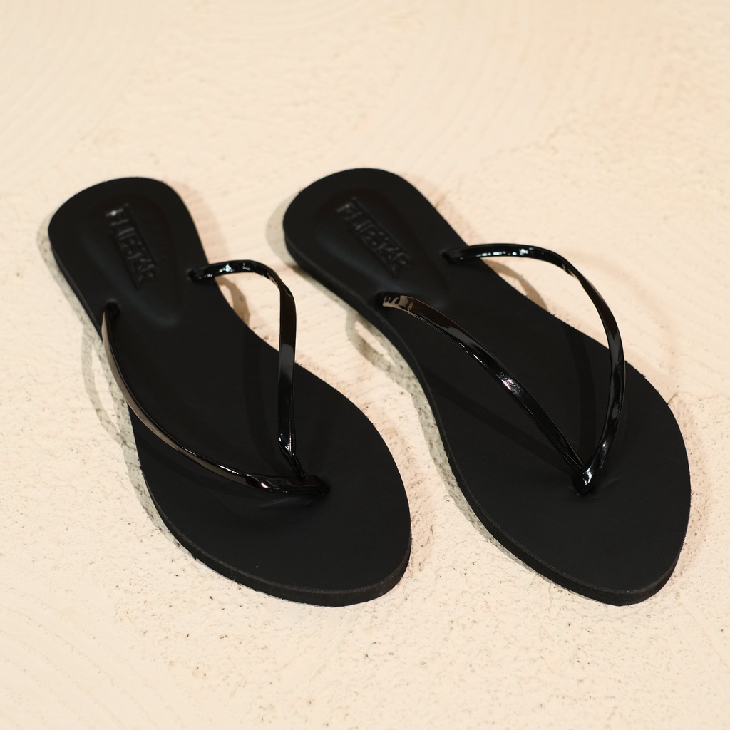 Sandal Jepit Wanita Full Hitam color By Flipstar | Sandal Jepit Elegan