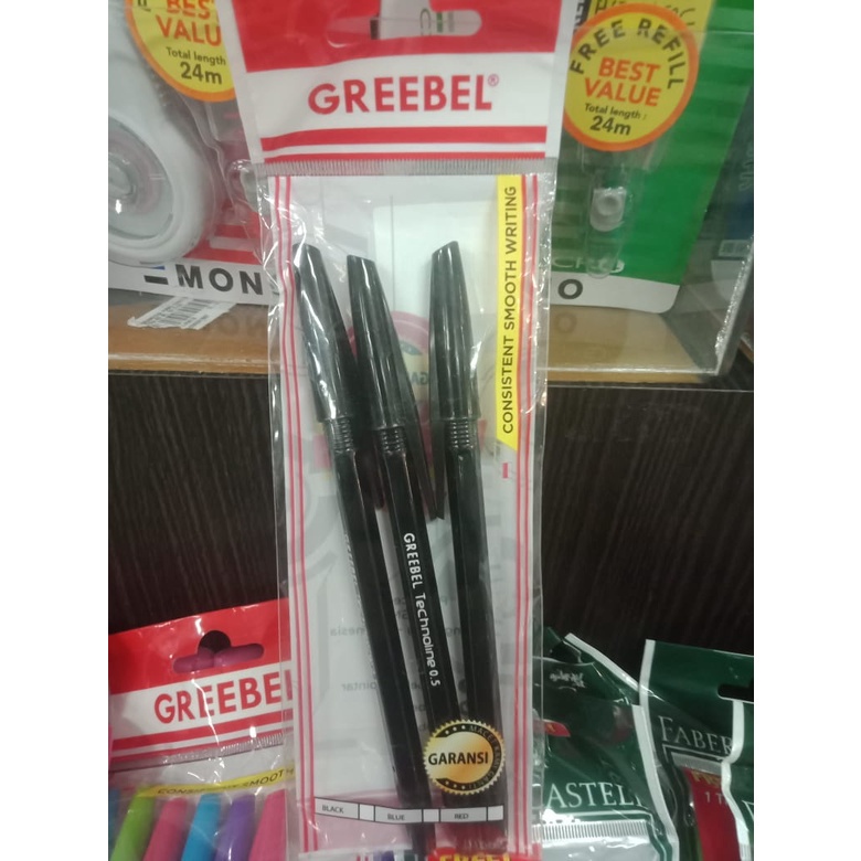 

Gramedia - Greebel Ballpen Technoline 0.5 Black (3 Pcs/Set)