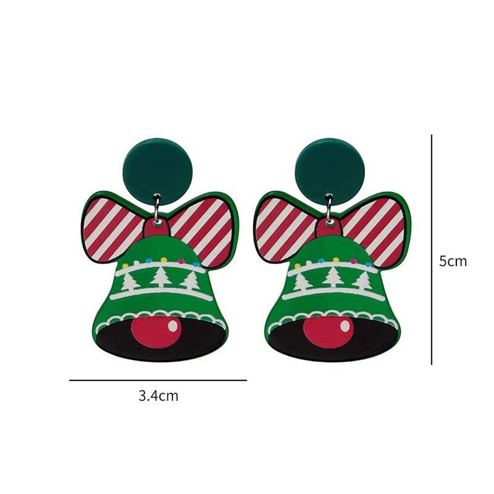 Mxbeauty Anting Natal Pesta Lonceng Kreatif Perhiasan Aksesoris Pohon Natal Drop Earrings Christmas Ear Hook