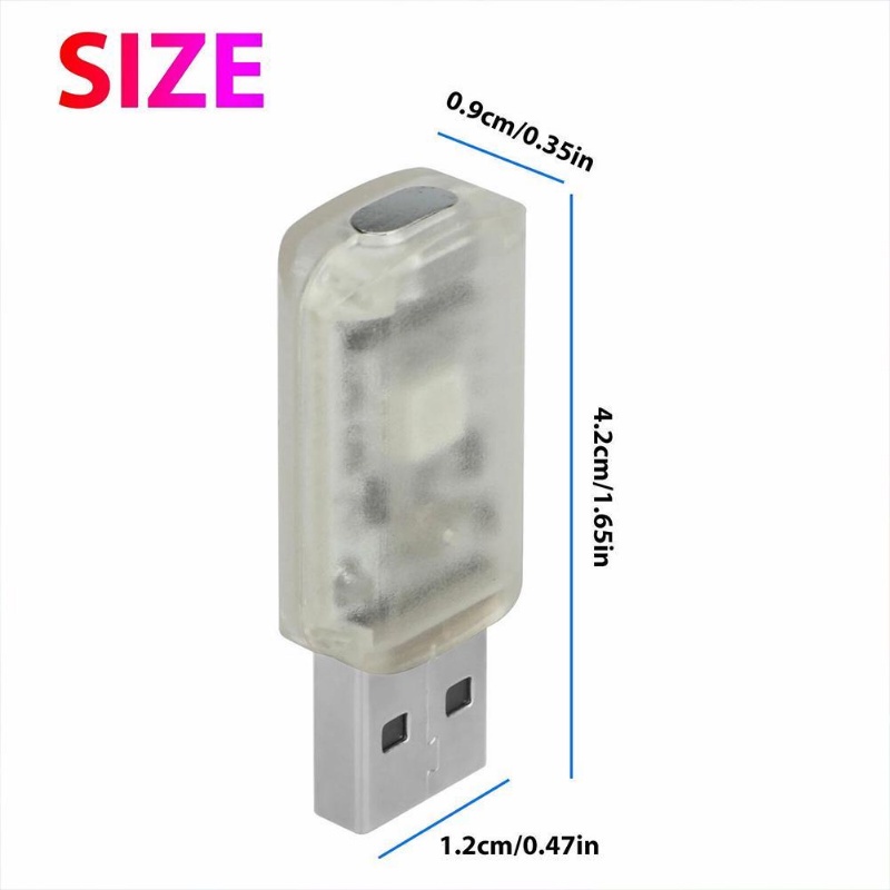 Lampu Neon LED Mini USB Untuk Dekorasi Interior Mobil